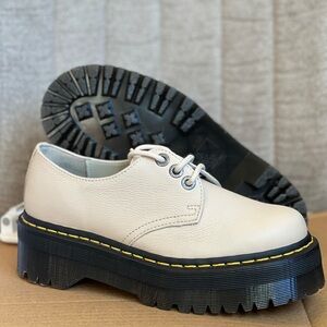 Dr Martens 1461 Quad II Pisa Platform Chunky Shoes Vintage Taupe Women’s Size 7